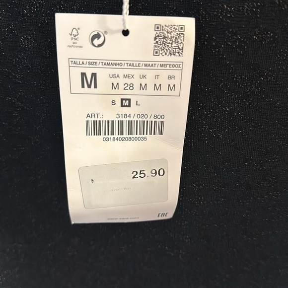 NWT Zara Sparkly Shimmer Knit Bodysuit - Picture 6 of 12